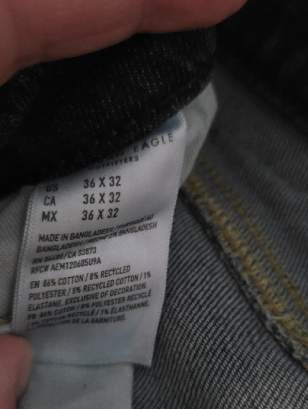 American Eagle Dark Blue AirFlex+ Denim Jeans - Picture 4 of 10